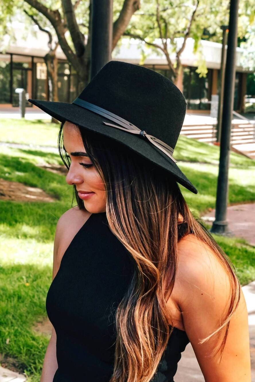 NEW FAME women's fedora hat in black